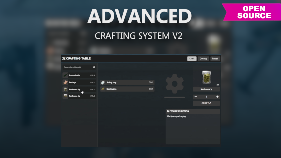 TS Script · Advanced Crafting System v2 [ESX]
