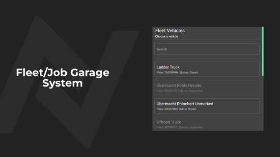 Fleet/Job Garage System