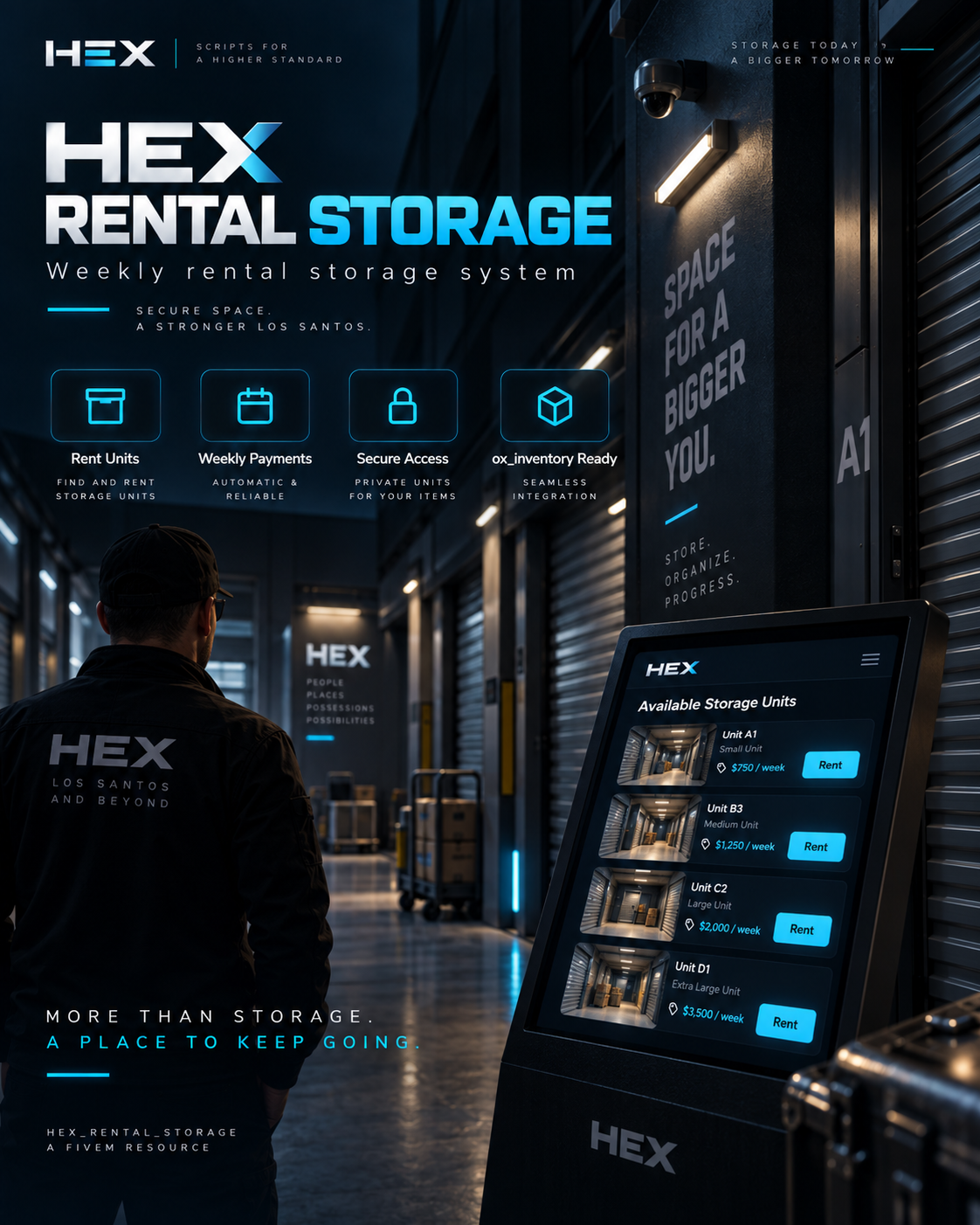 HEX RENTAL STORAGE