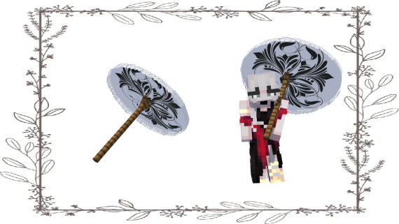 White & Black Designed Parasol