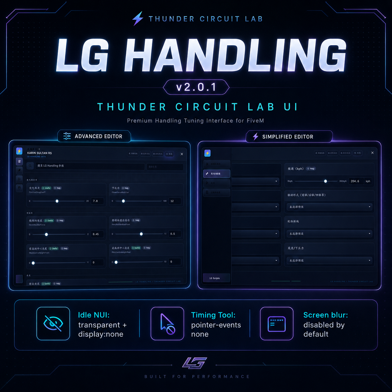 ⚡ LG Handling — Professional Vehicle Handling Editor cover