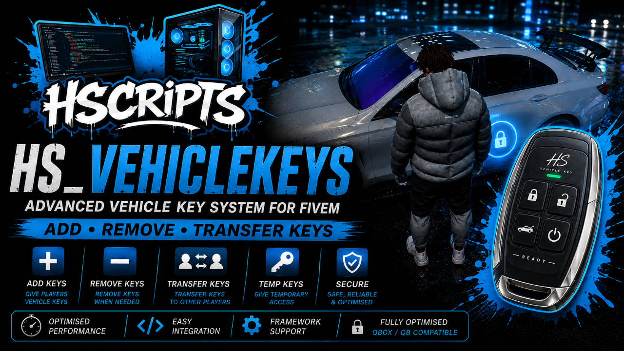 HS Advanced VehicleKeys (QBOX, QB-CORE, ESX)