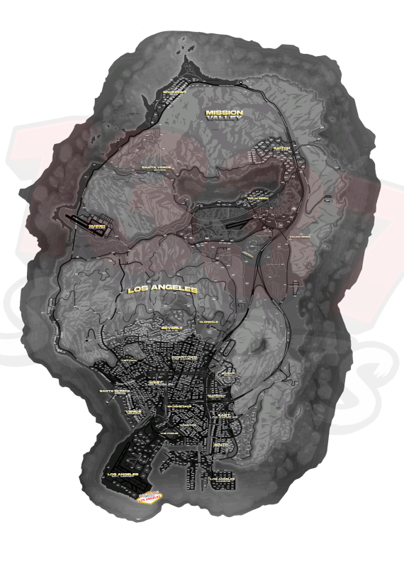 Enhanced Los Angeles Minimap (Postal Version)