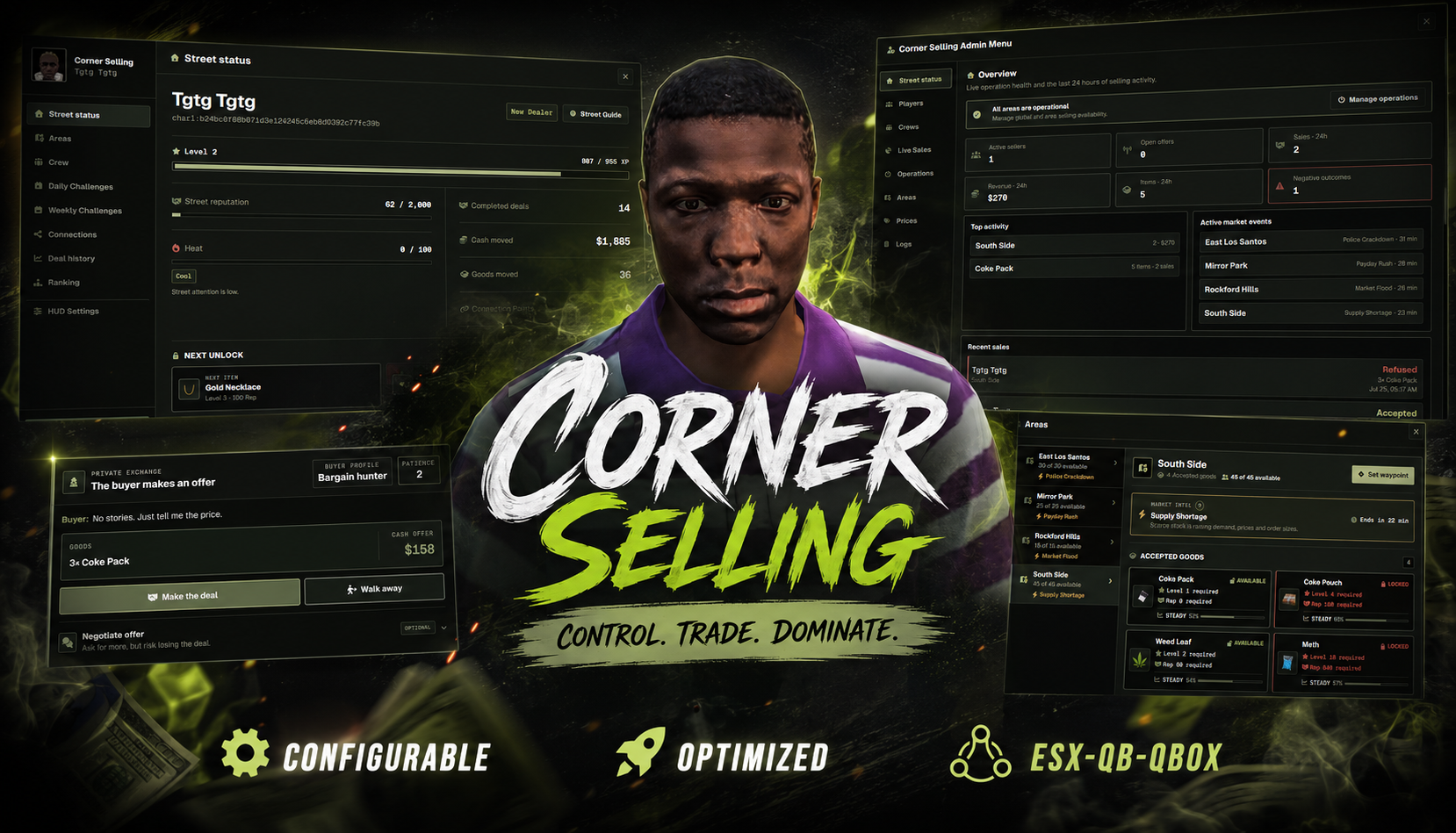 Corner Selling [ESX-QB-QBox] [Open Source]