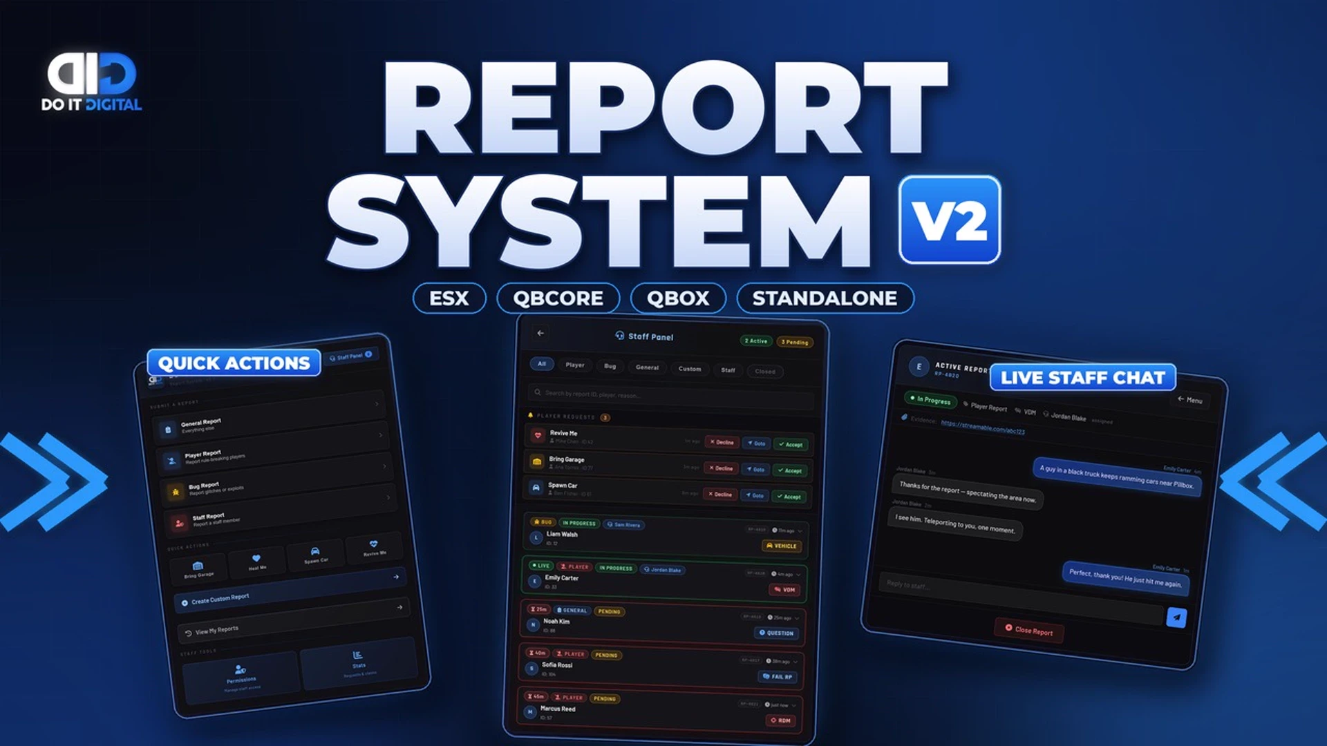 Fivem Report System – Advanced In-Game Report & Ticket System for FiveM