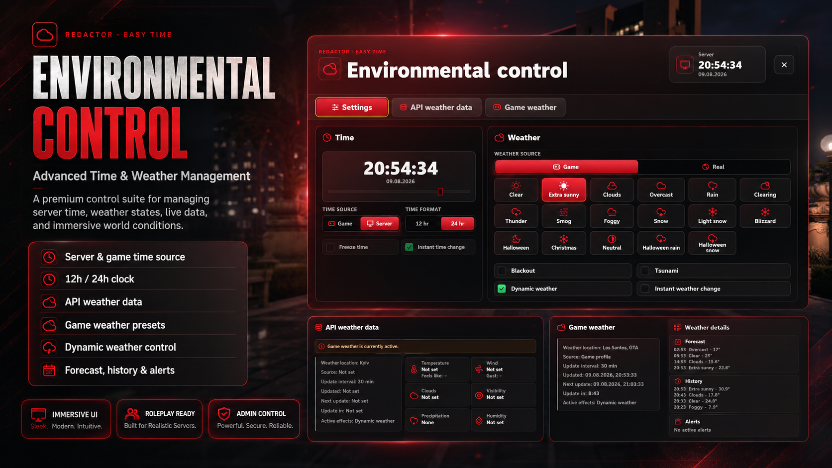Environmental Control — FiveM Weather & Time System preview 3