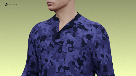 Camo Henley Shirt (MP Male)