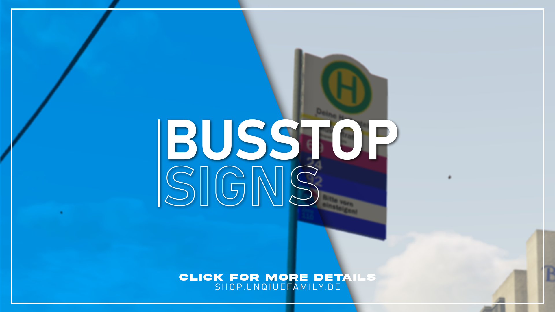 Bushaltestelle Schild / Bus Stop Sign (Only Placeable)