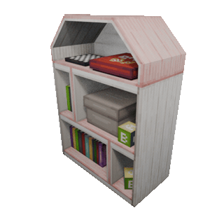 Toy Bookshelf III — cosmetic Furniture v2 item on the NovaVoid Cat Civilization Minecraft server