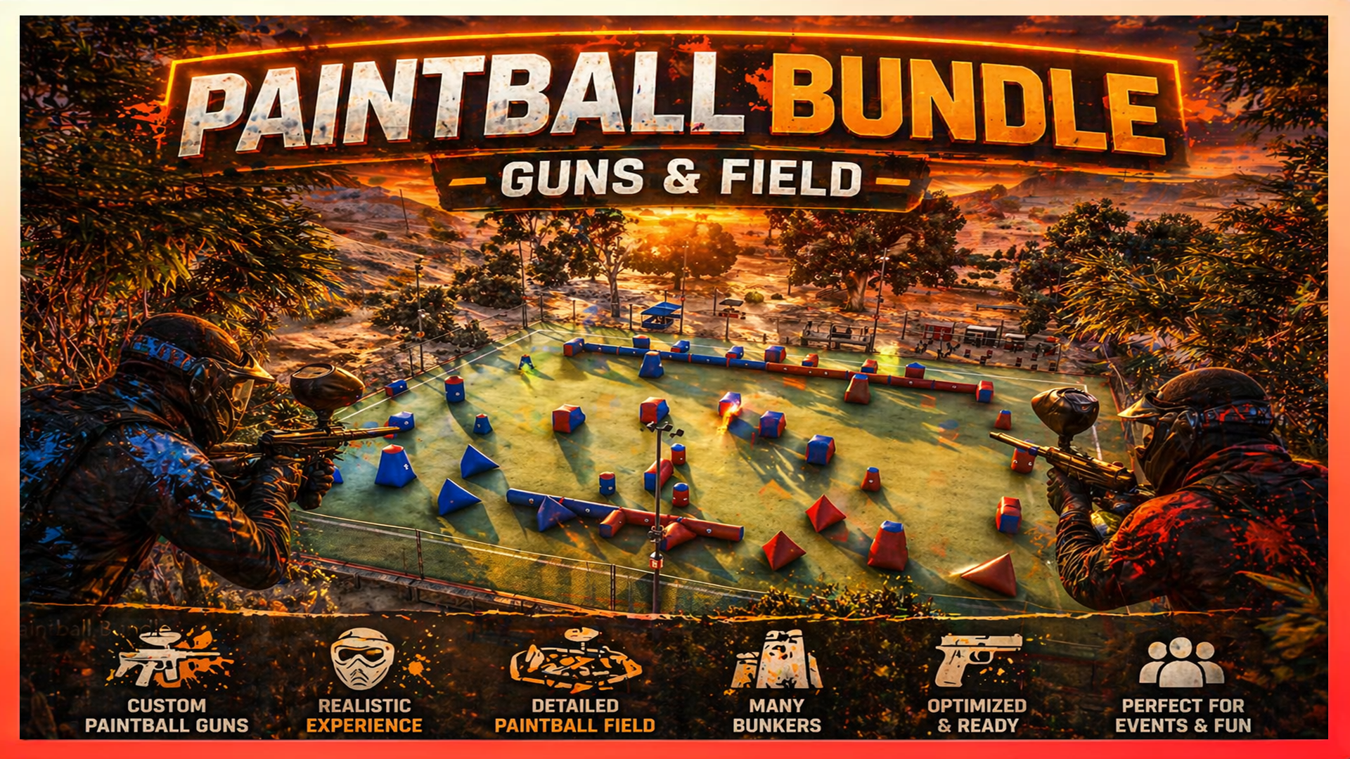 Paintball Bundle | Field + Custom Weapons