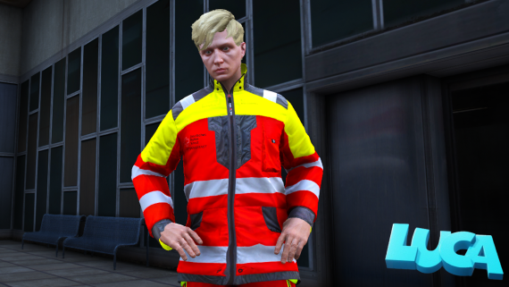 Luca Arcus Rettungsdienstjacke gelb/rot