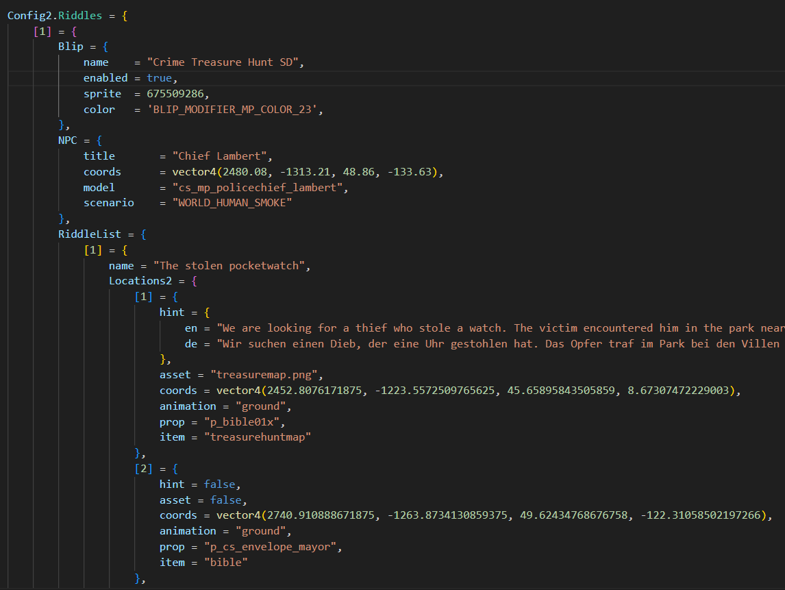 Treasure Hunt Script [VORP]