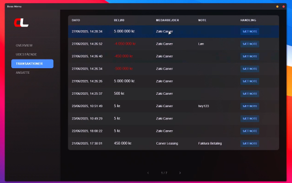 Boss Menu App