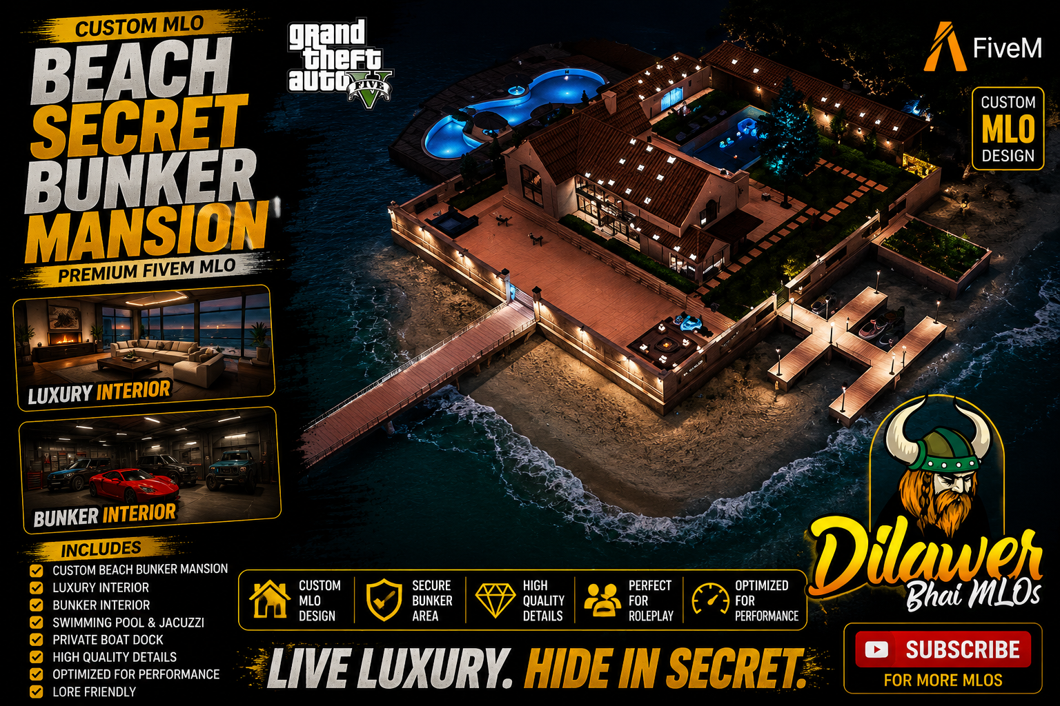 Beach secert bunker-Mansion