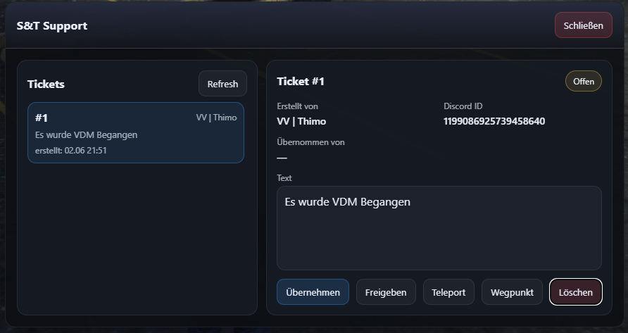 S&T Supporttickets