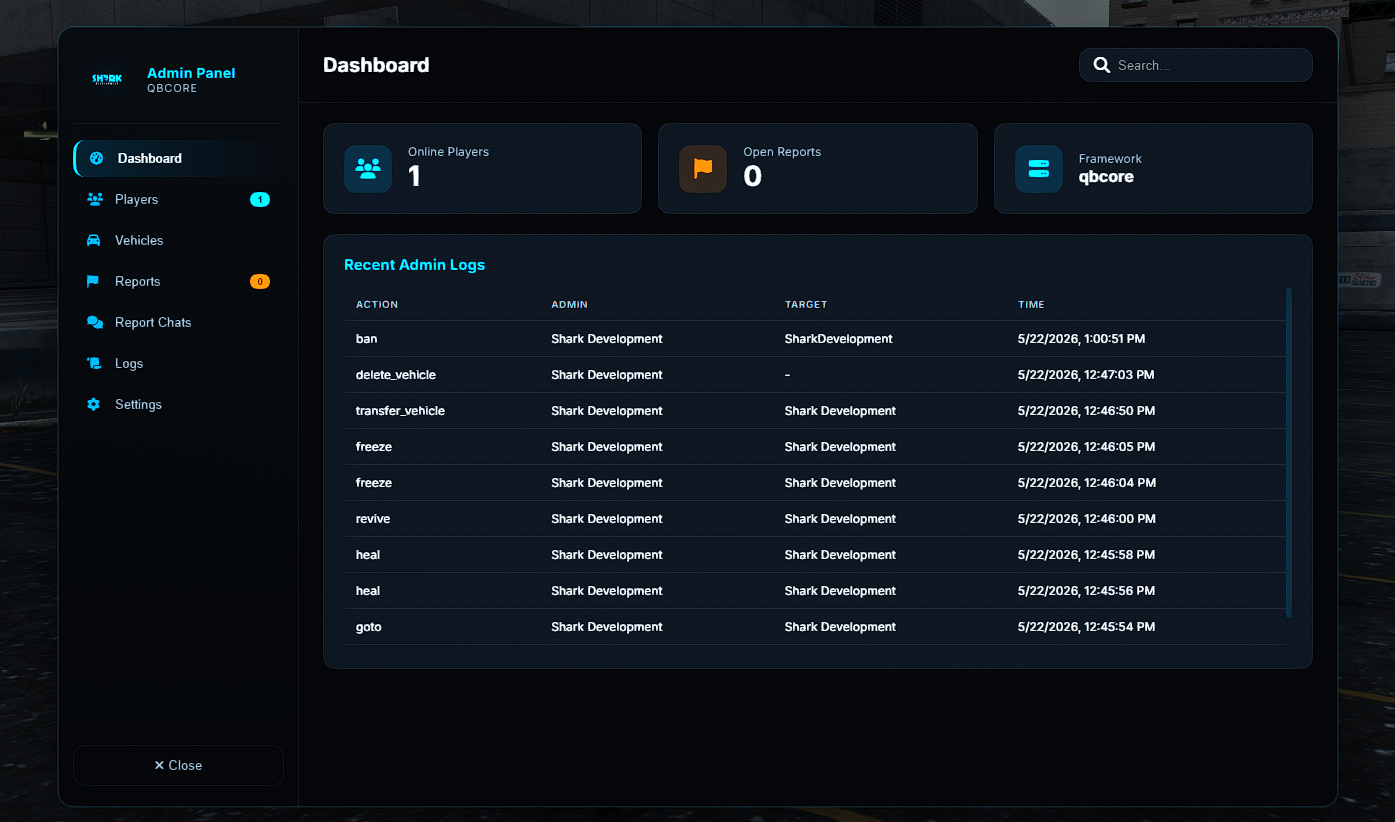 SharkDevelopment-AdminMenu