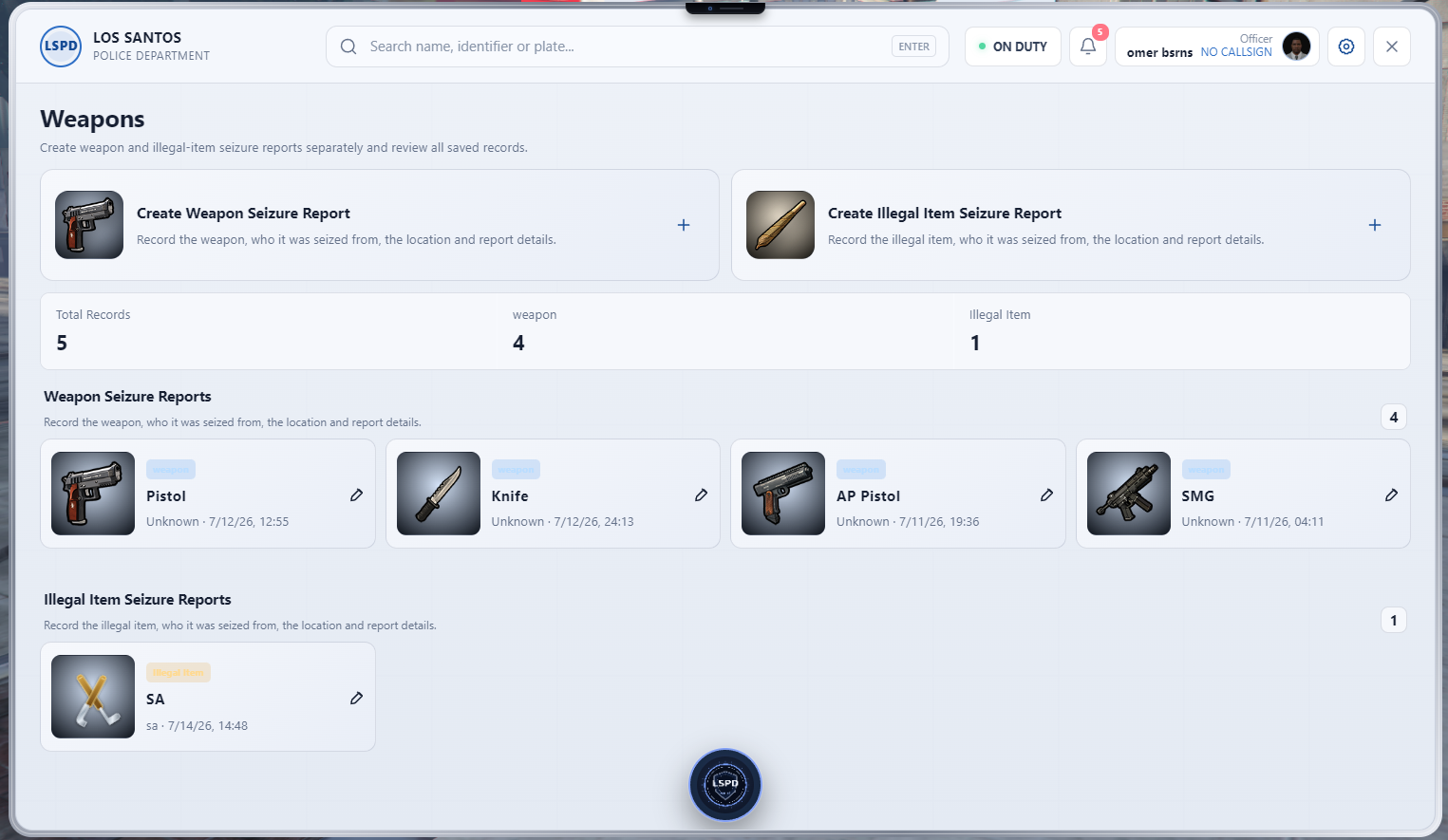 OB-MDT | Advanced Police Management System