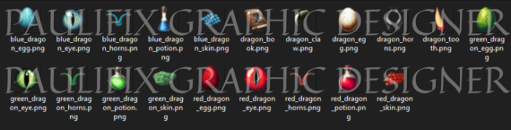 Colorful Dragons & Adventure & Mystic Inventory Icons by Paulifix #1