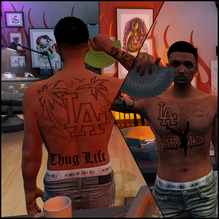 İremK Store - LA Gang Tattoo Pack V1