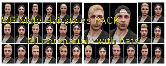 15 hairstyles - Pack MP Male (18-32)