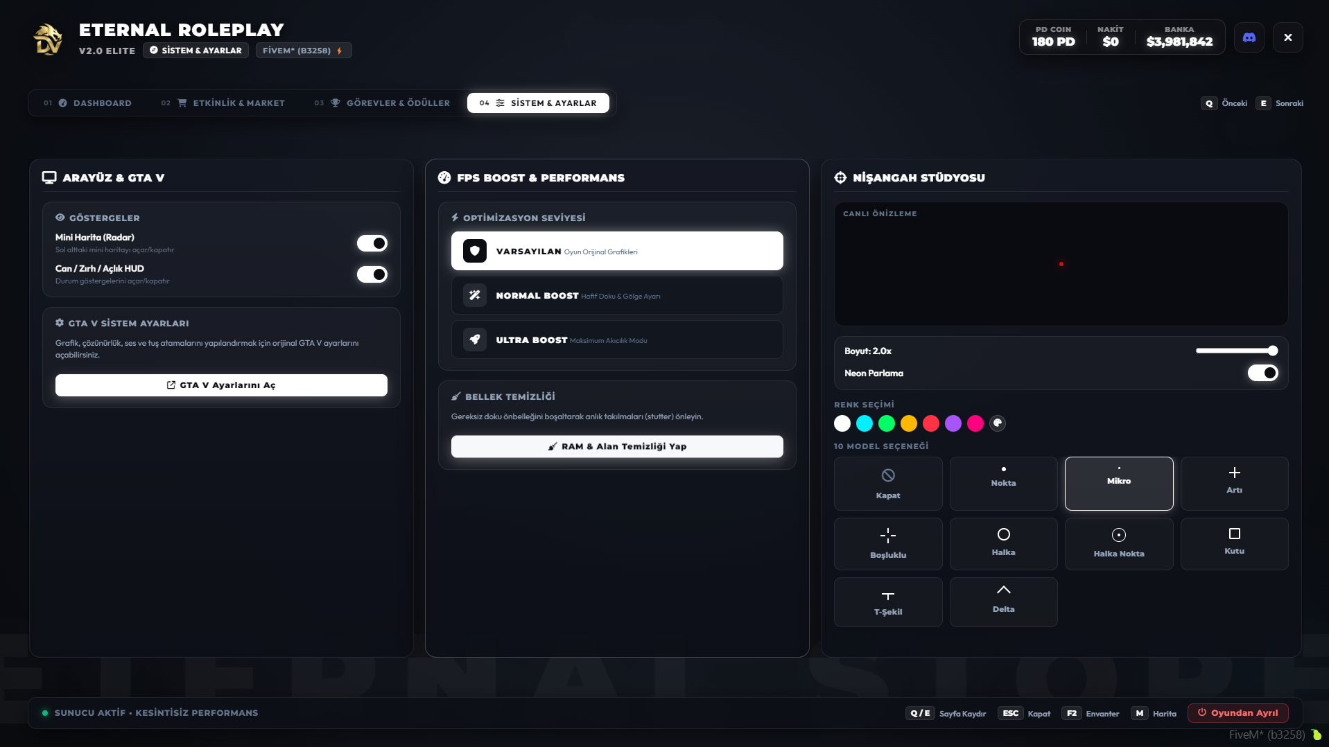 Eternal ESC Menu