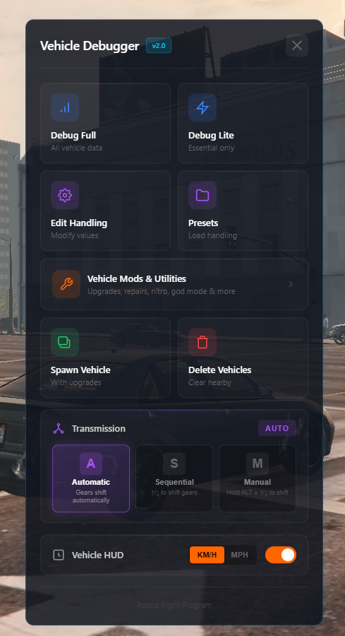 Apollo Flight Program · Advanced Vehicle Debugger and Live Handling ...