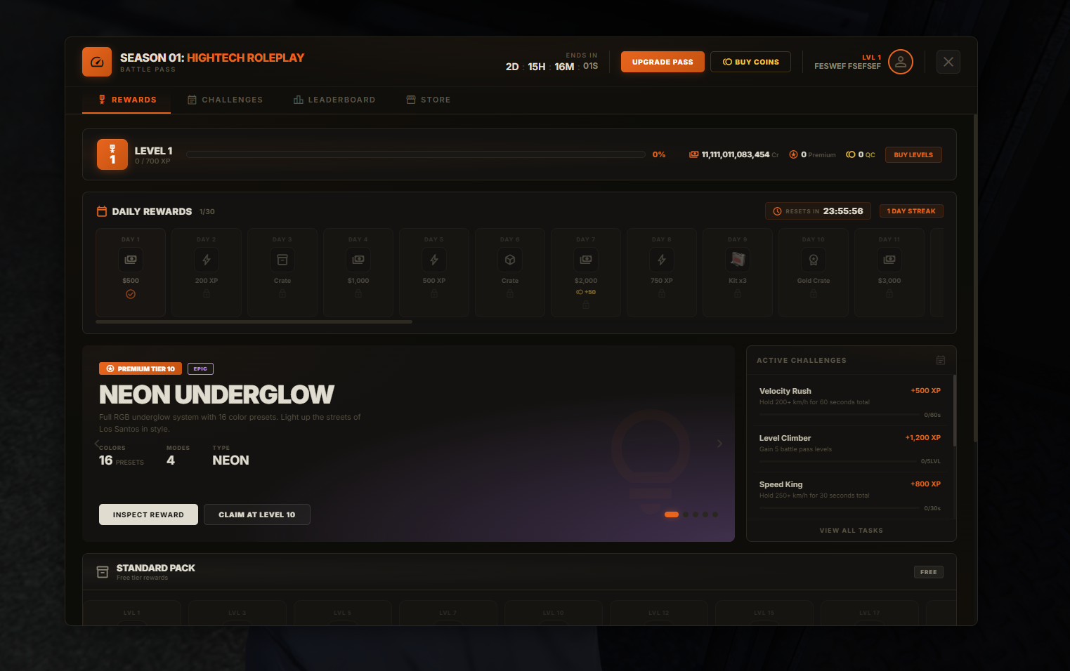 QL BattlePass — Advanced XP, Missions & Reward System for FiveM (QBCore / ESX)
