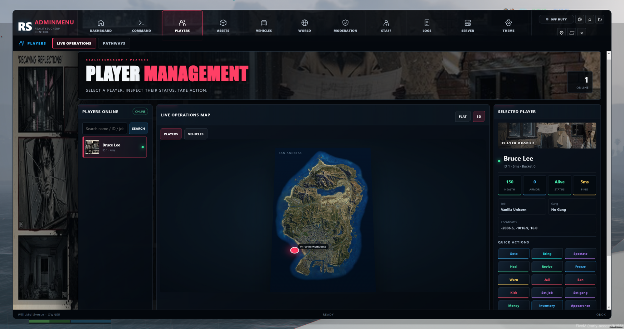 RS Admin Menu — Cinematic FiveM Admin Control Center