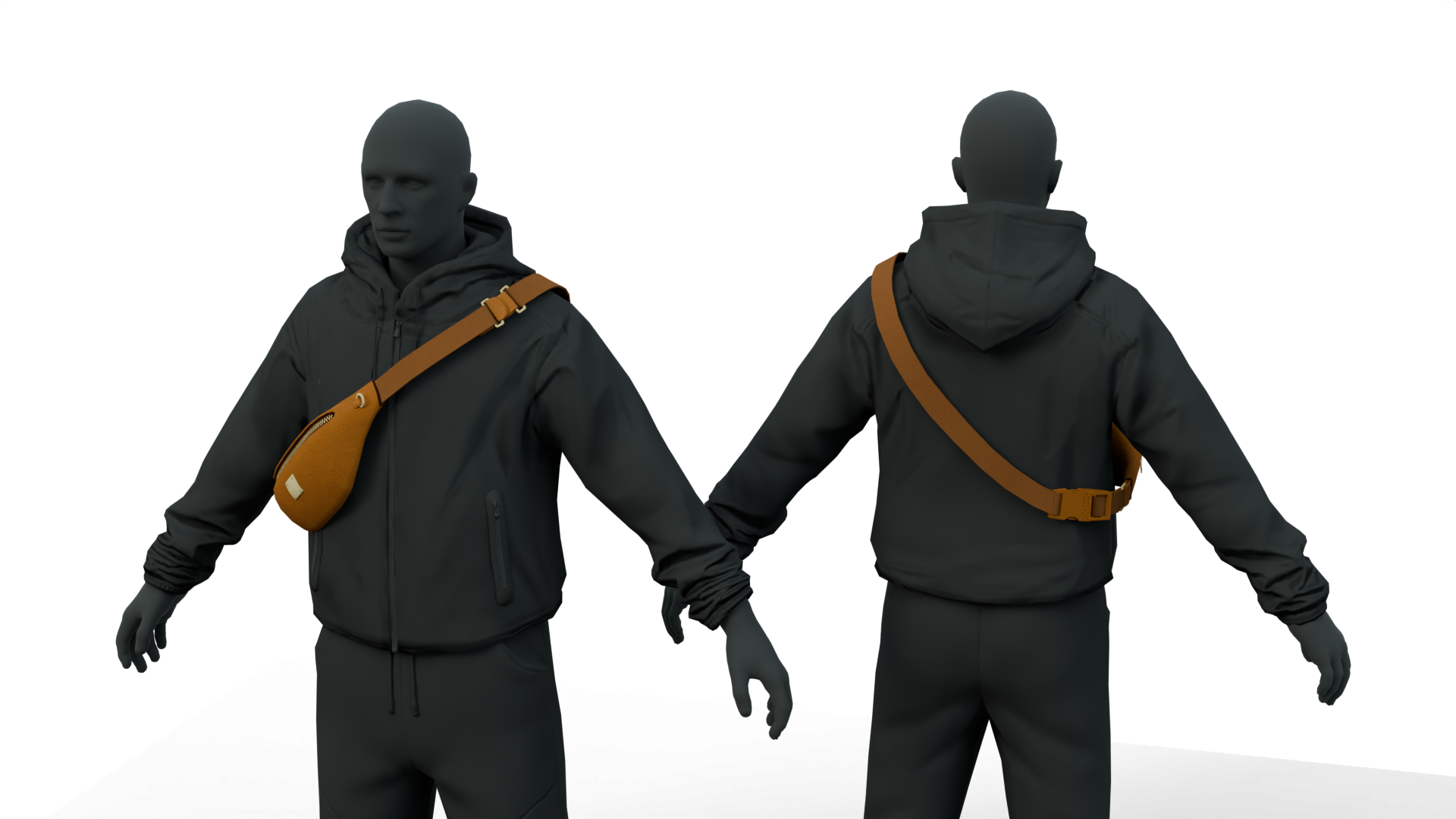 Waist & Belly Bags FiveM 3D Clothing Assets – Outfit-Vorschau 2