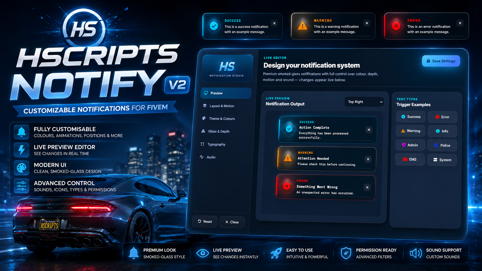 Advanced Notify v2 (QBOX, QB-CORE, ESX)