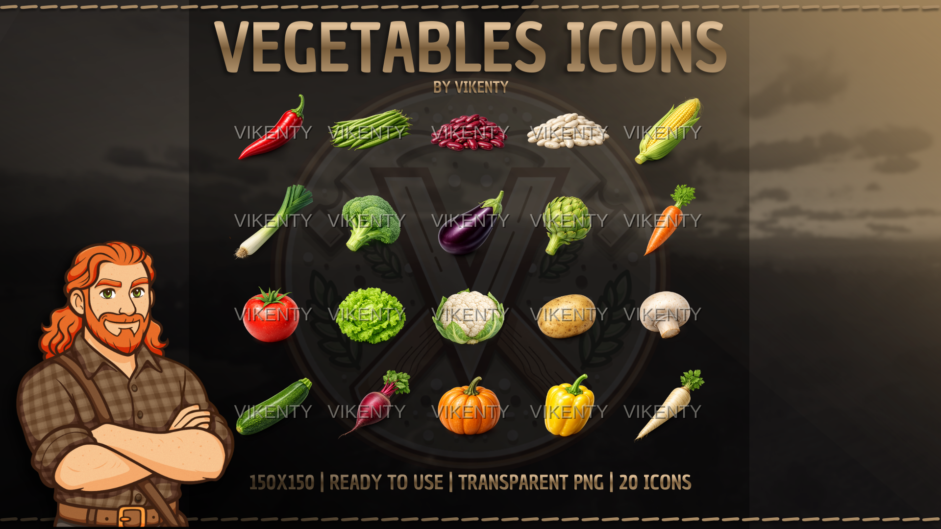 Vegetables Icons x20 | 01