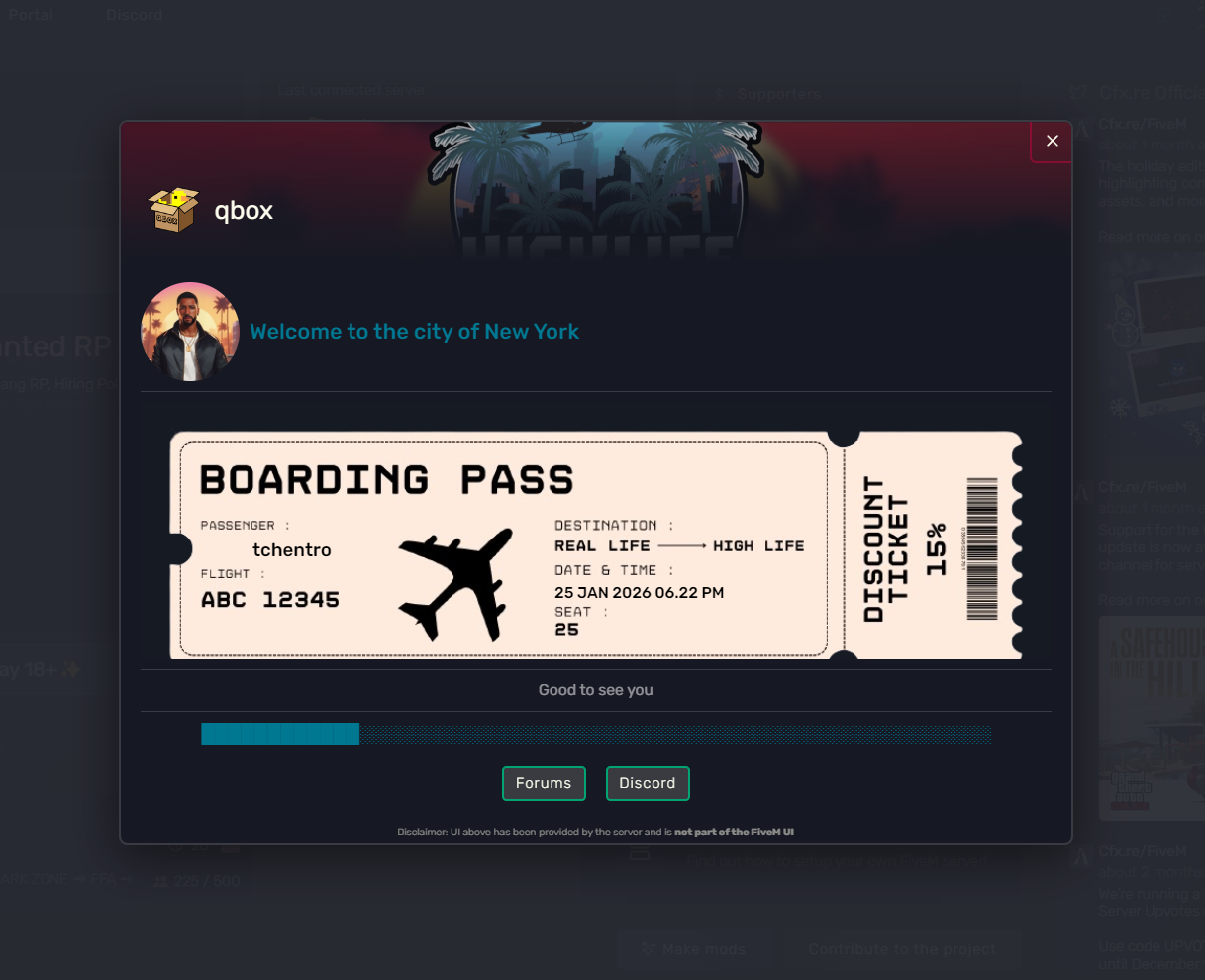 FiveM Queue - Advanced FiveM Queue with Banner Boarding Pass