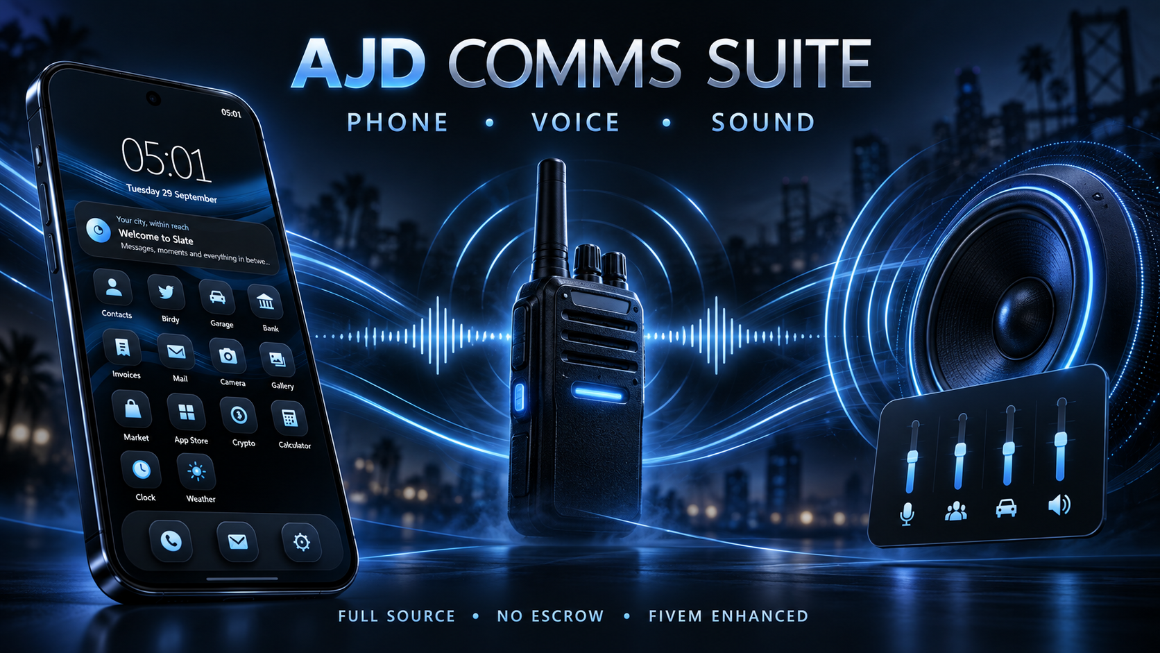 AJD Comms Suite — Phone, Voice & Sound for FiveM Enhanced