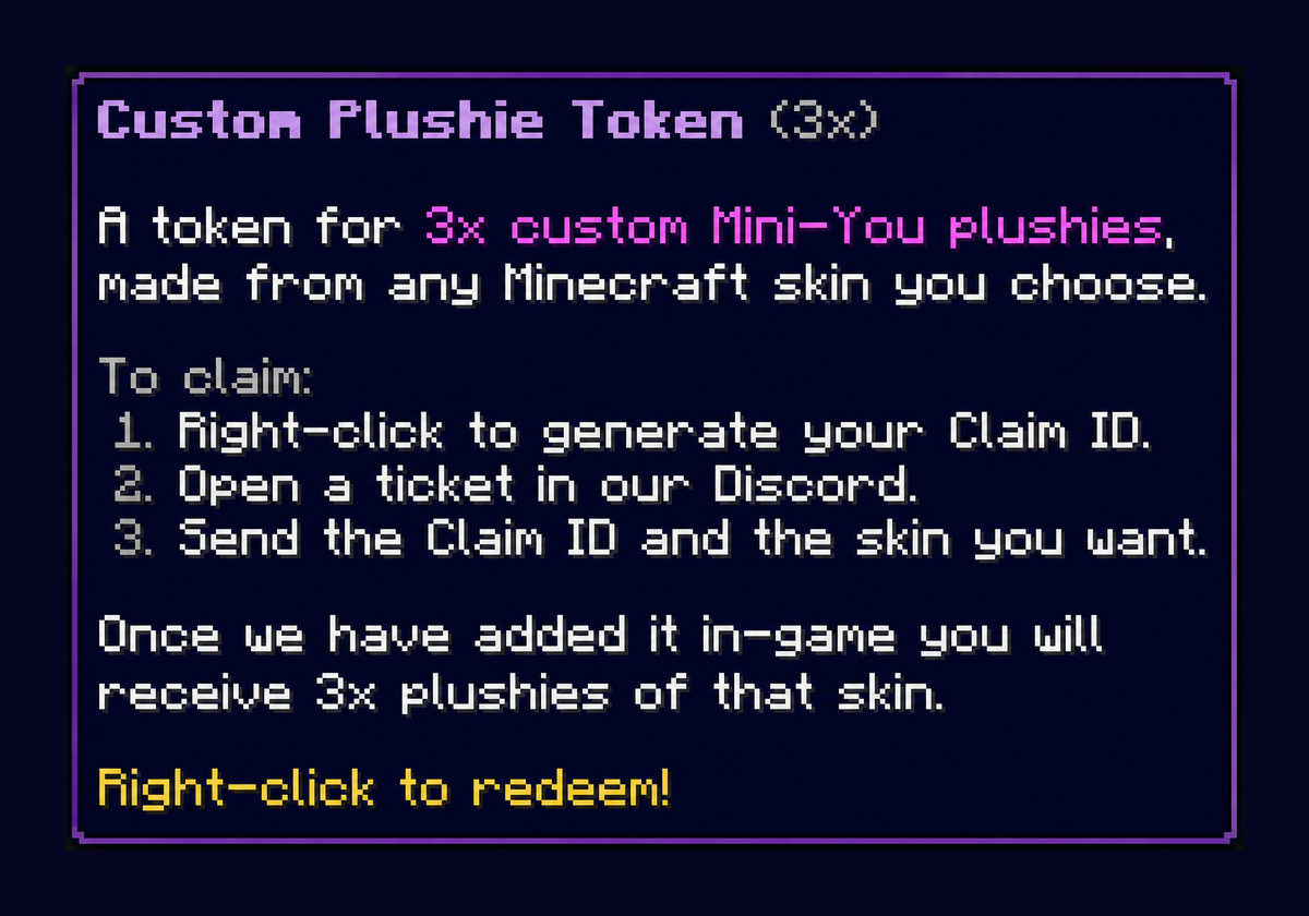 Custom Plushie Token (3x)