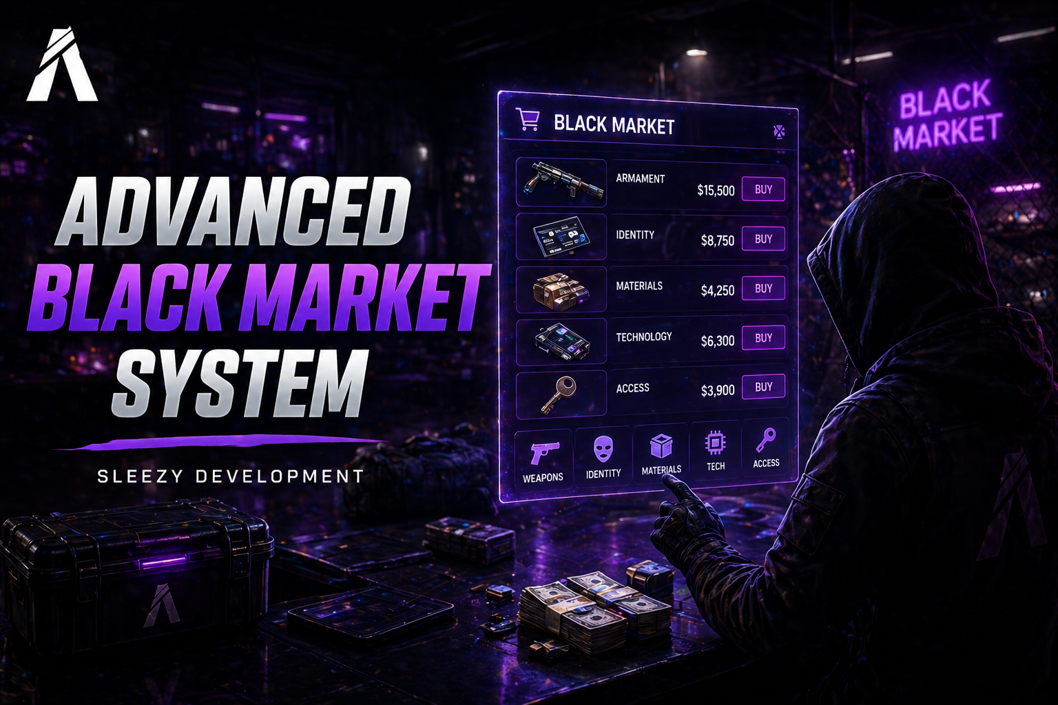 Sleezy Development • Advanced Black Market (ESX, QBCore, Qbox, & Standalone)