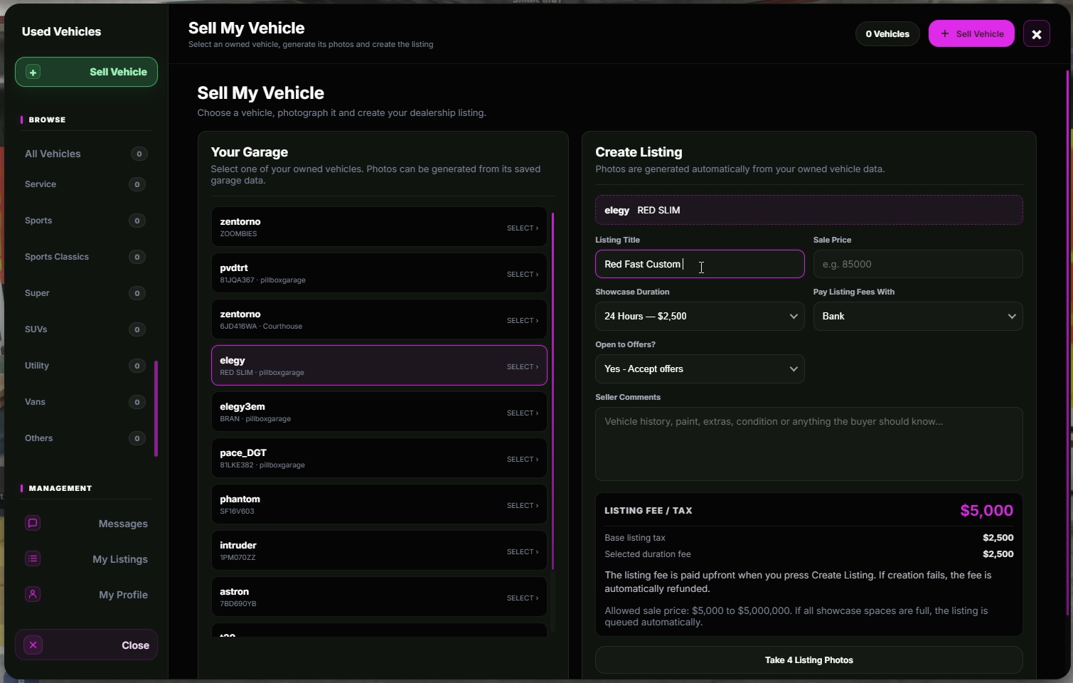 Used Vehicles Dealership