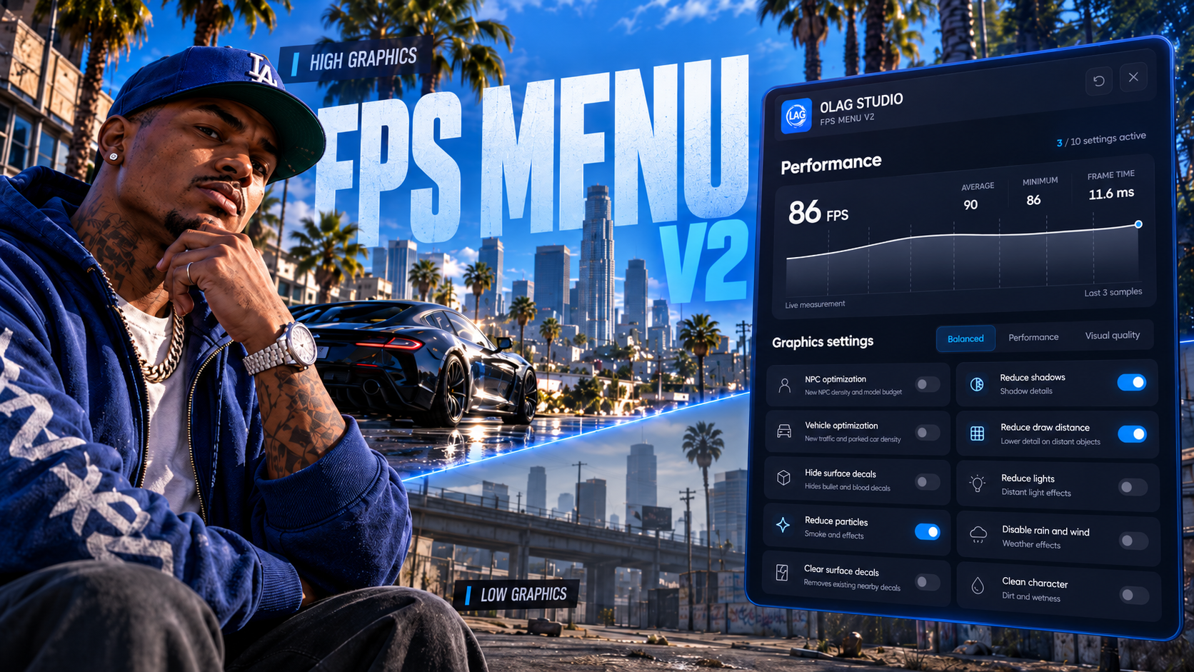 0Lag Fps Menu V2 | [ESX,QB,QBOX]