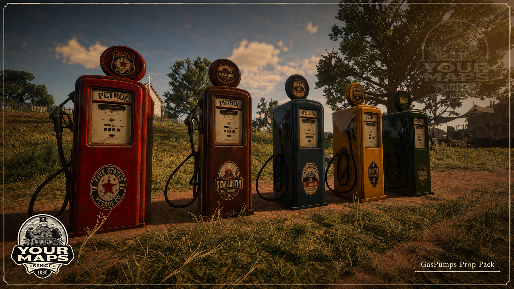 Vintage Gas Pumps Pack