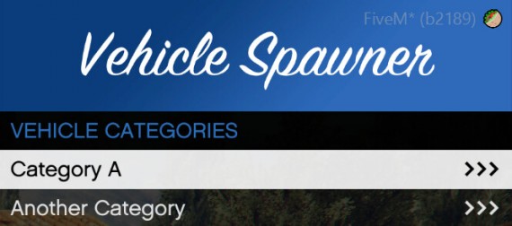 Vehicle Spawner Menu