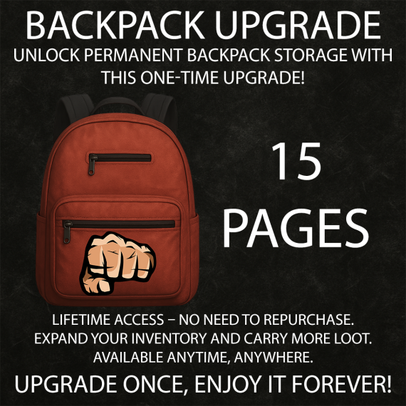 Backpack Upgrade 15 Pages