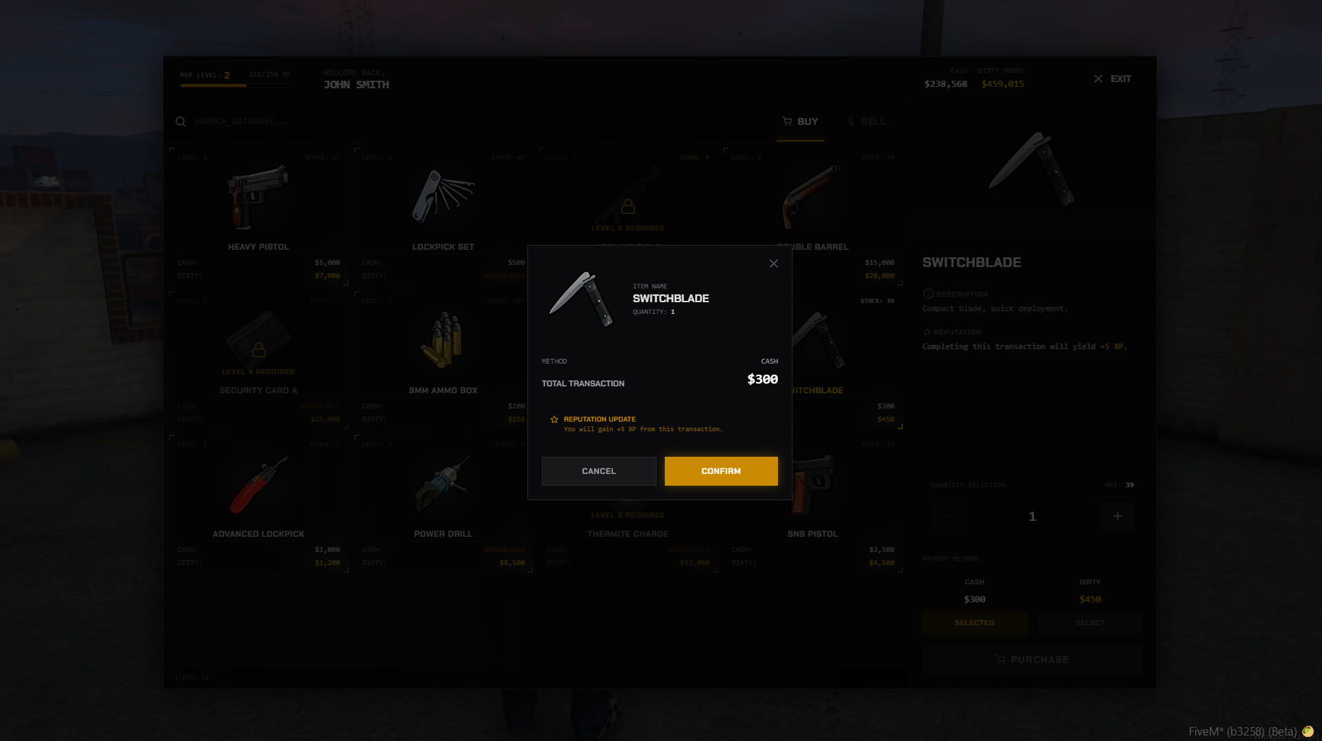 [Black Market (Yellow Theme)] QB-CORE QBOX ESX {fa-solid fa-lock ESCROW}