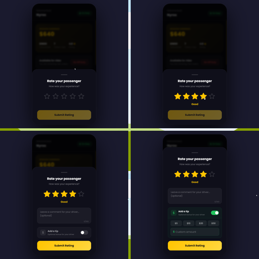 RD Taxi V2 - Advanced Taxi App UI