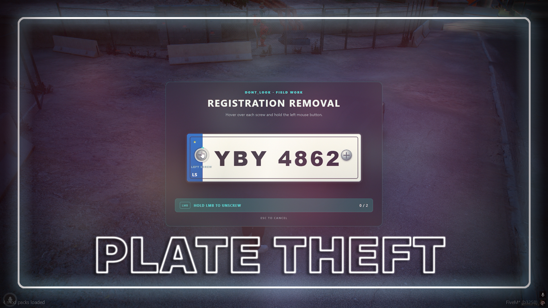 [FIVEM] Plate Theft | Registration Plate Stealing Job  + 2 MLO + Black Trader