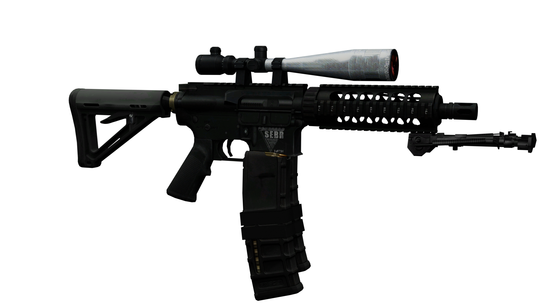 Carbine Rifle Mk2 Luneta Prata (30 Dias)