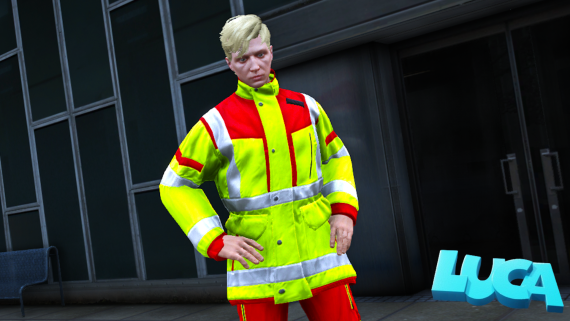 Luca Invictus Rettungsdienstjacke gelb/rot