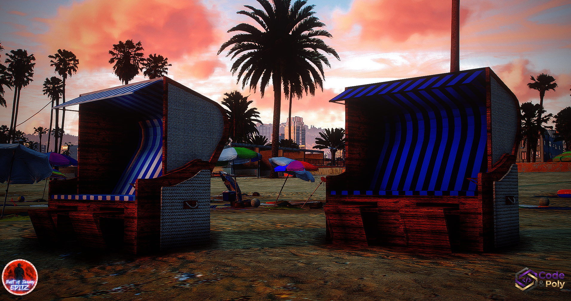 Code & Poly Strandkorb Prop set
