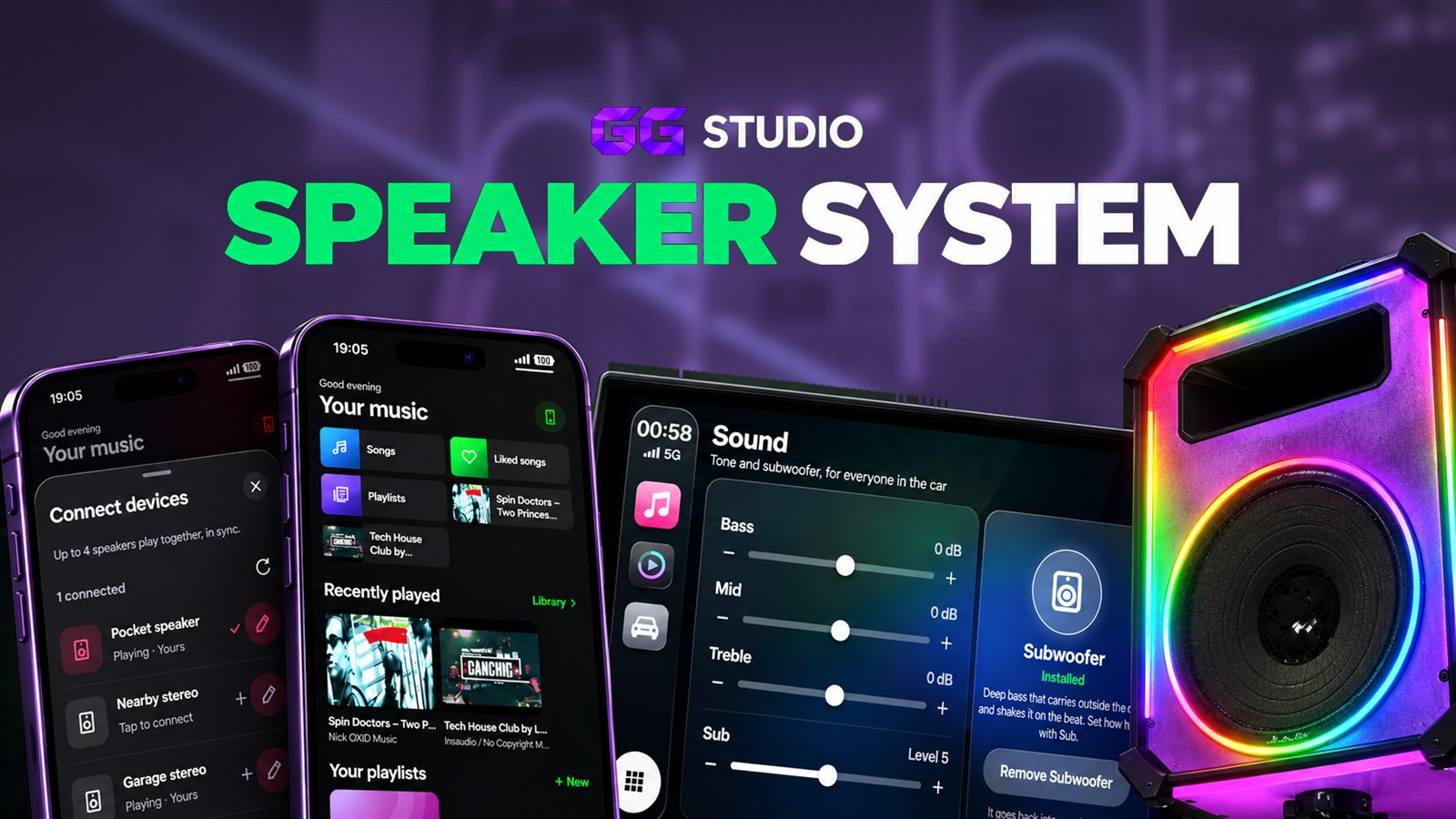 Panel Led Script Repiar Speaker & Car Radio System | GG Studio | QBCore, QBox & ESX FiveM Scripts