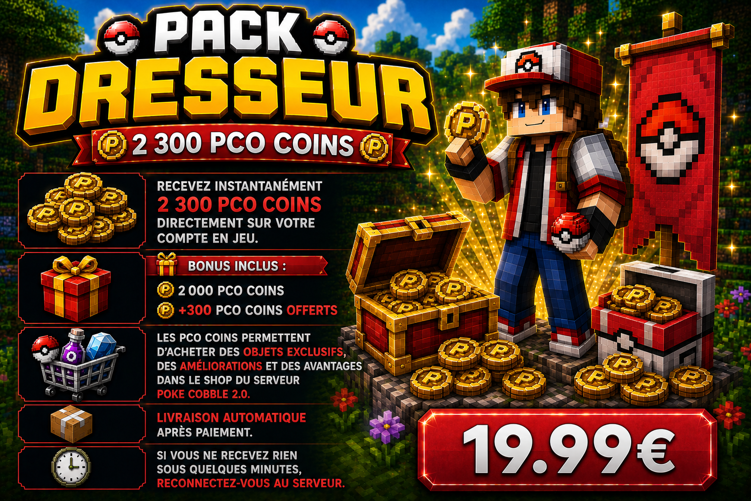 Pack Dresseur – 2 300 PCO Coins