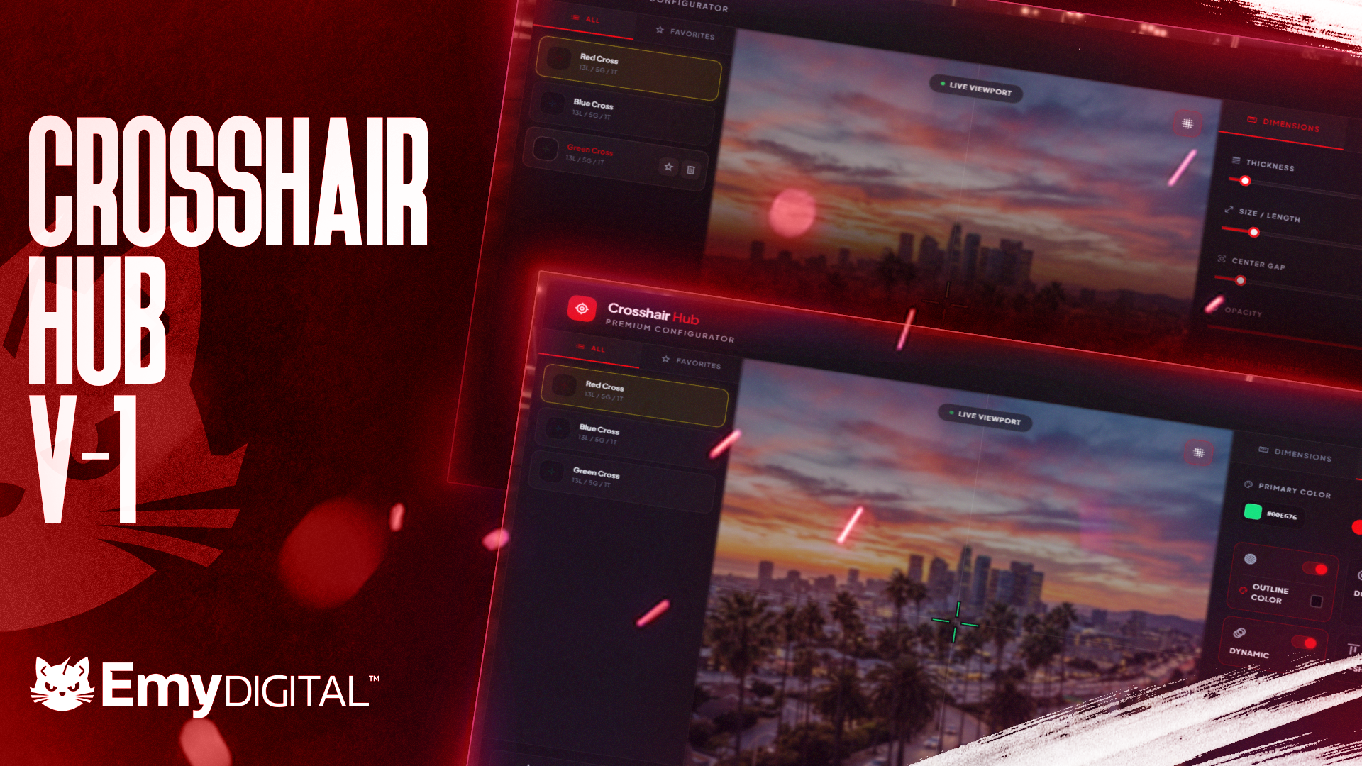 EMY Digital Crosshair Hub | Modern & Customizable FiveM Crosshair Menu & Hub