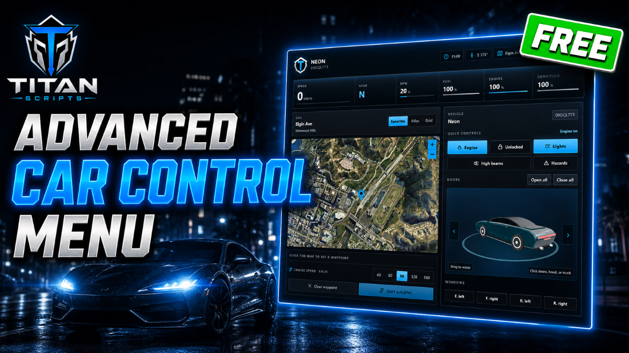 TITAN Car Menu — Advanced Car Control System